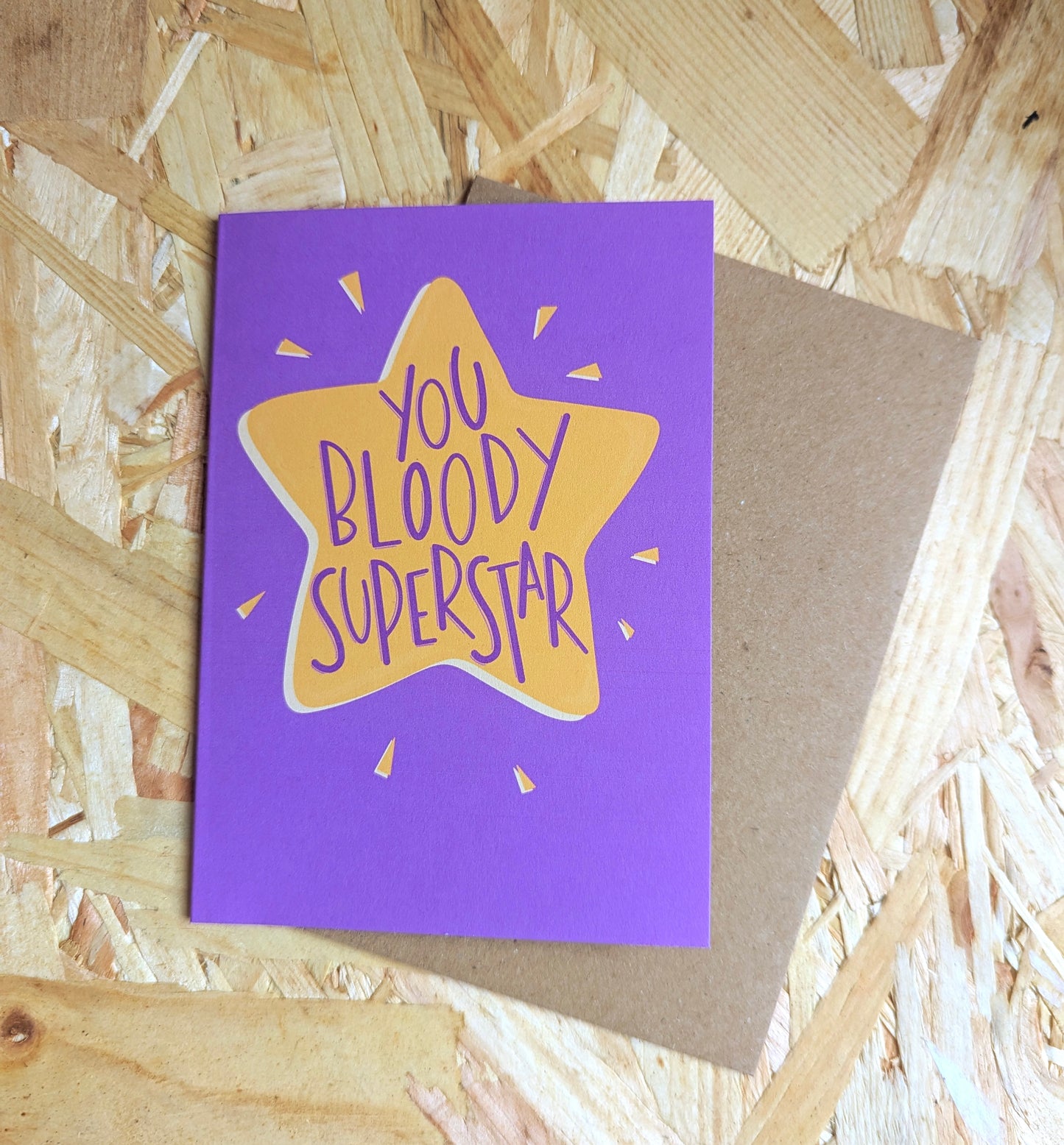 Bloody Superstar A6 greetings card image 2