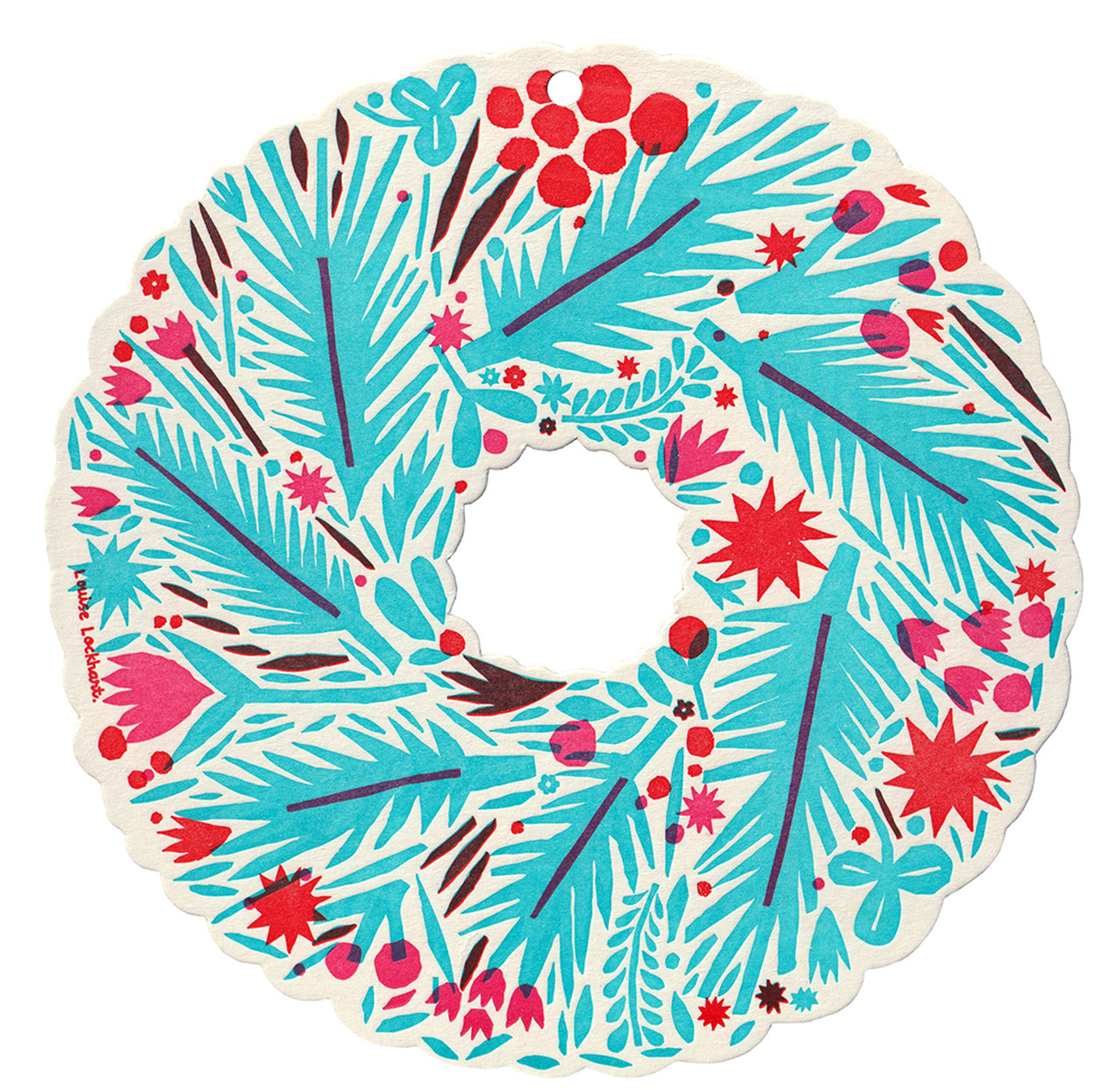 Letterpressed Winter Wreath decoration image 0