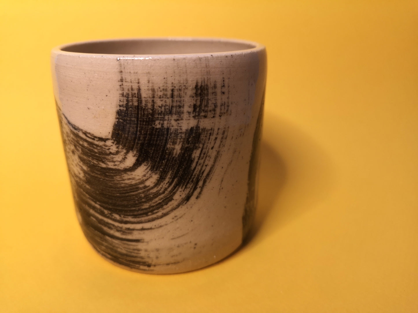Monochrome Brushstroke Plant Pot image 2
