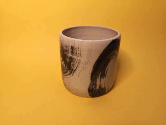 Monochrome Brushstroke Plant Pot image 1