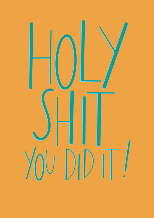 Holy Shit A6 greetings card