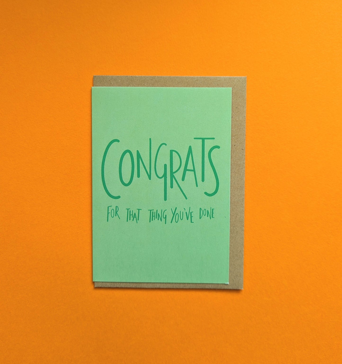 Congrats For That Thing A6 greetings card image 1
