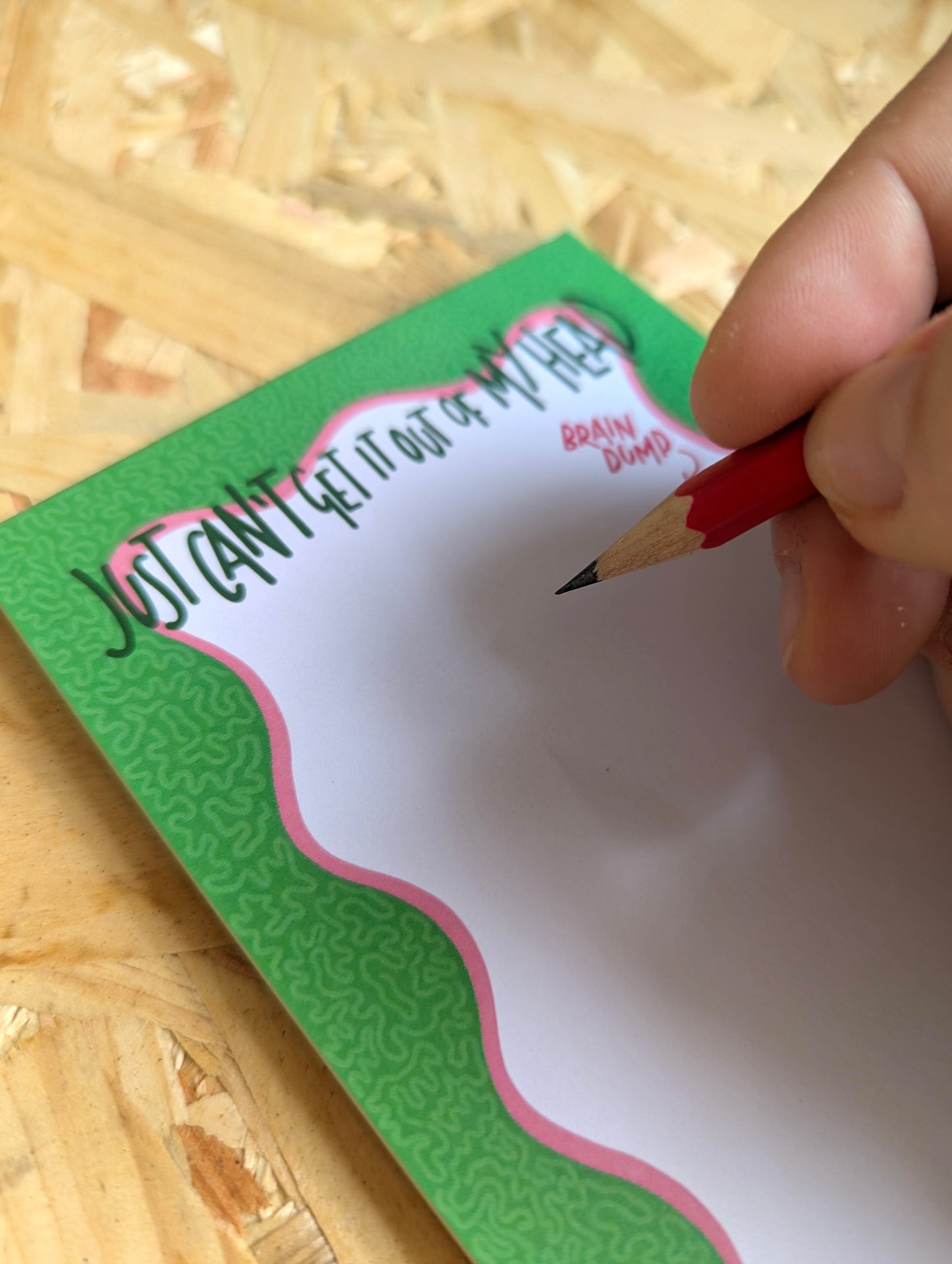 Can’t Get It Out Of My Head - A6 Brain Dump illustrated notepad image 4