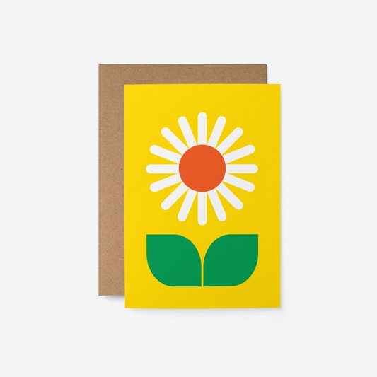 Yellow Flower greetings card image 1
