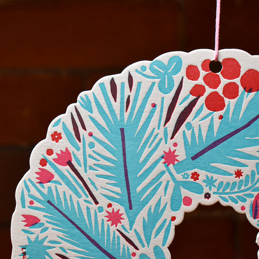 Letterpressed Winter Wreath decoration image 1