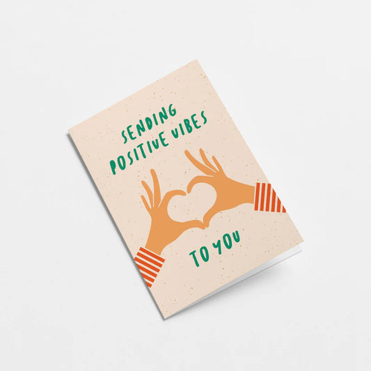 Sending Positive Vibes greetings card image 1