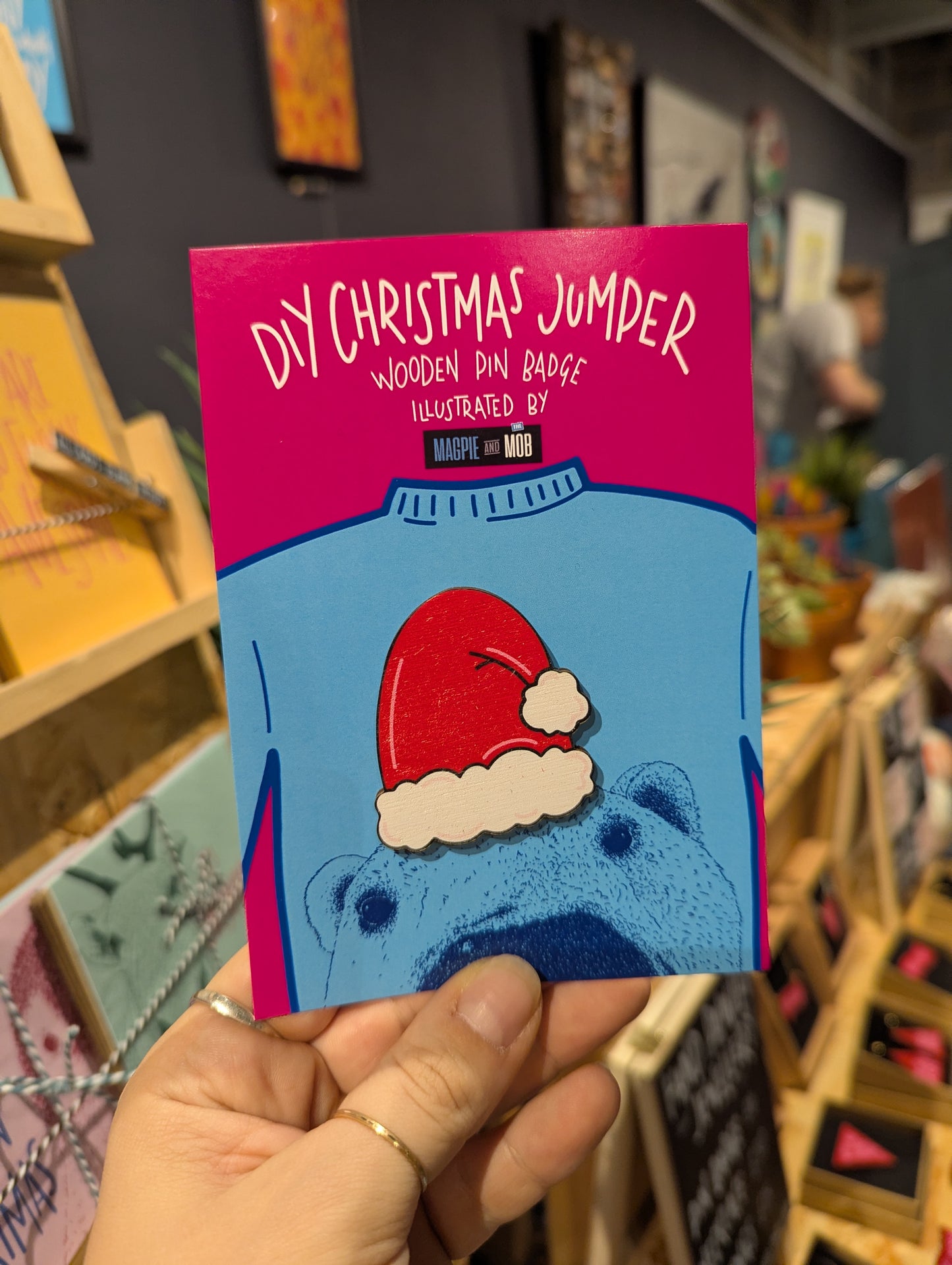 DIY Christmas Jumper wooden pin - Single