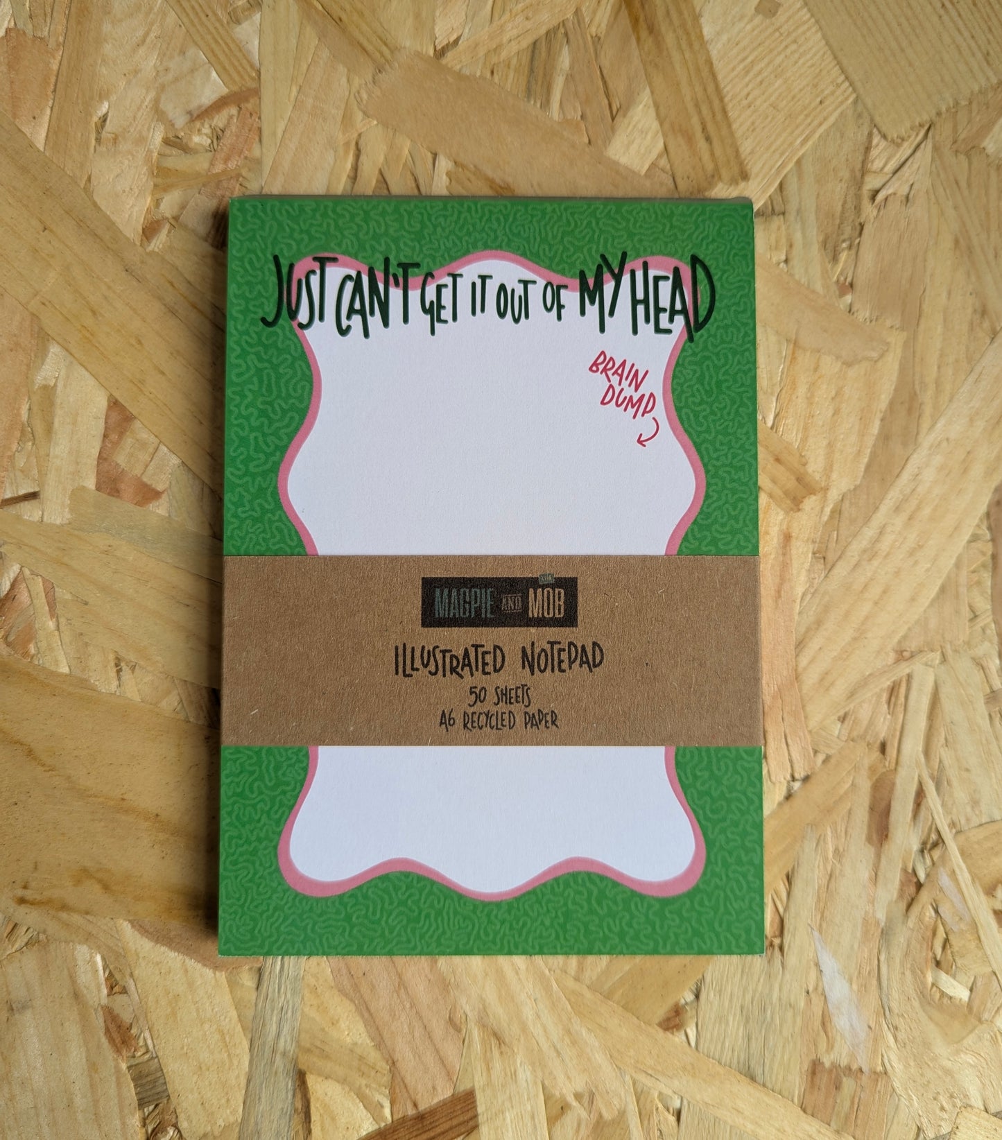 Can’t Get It Out Of My Head - A6 Brain Dump illustrated notepad image 2