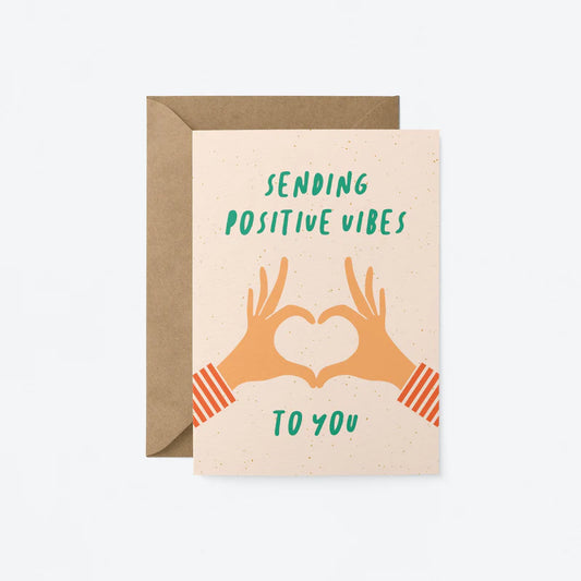Sending Positive Vibes greetings card image 0