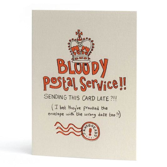 Bloody Postal Service belated greetings card image 0