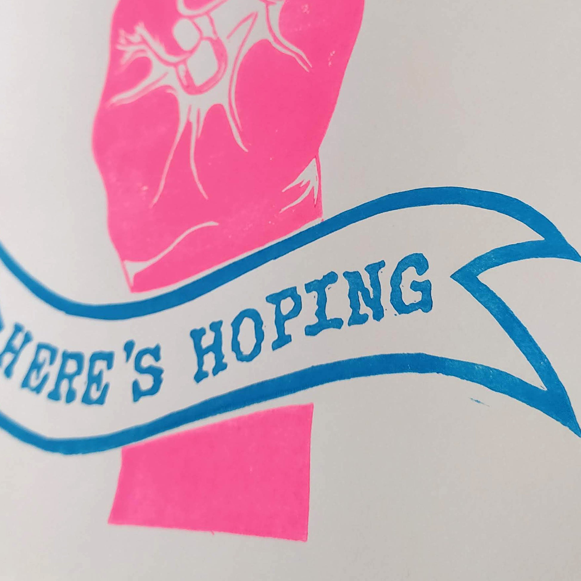 Here's Hoping A4 lino print image 4