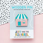 Shop Small wooden pin badge image 0