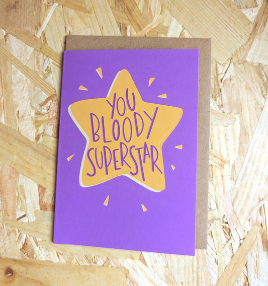 Bloody Superstar A6 greetings card image 0