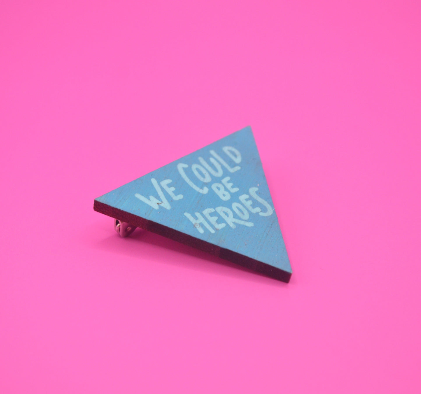 Hand Painted Wooden Pin Badge
