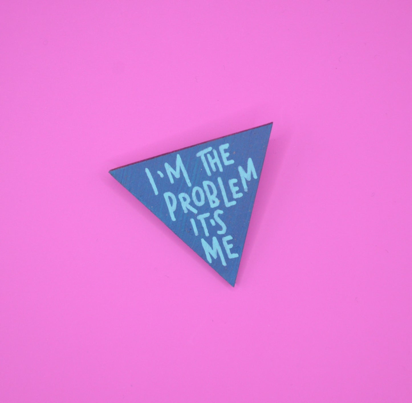 Hand Painted Wooden Pin Badge