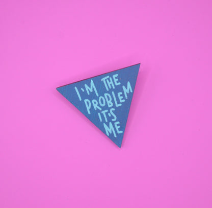 Hand Painted Wooden Pin Badge