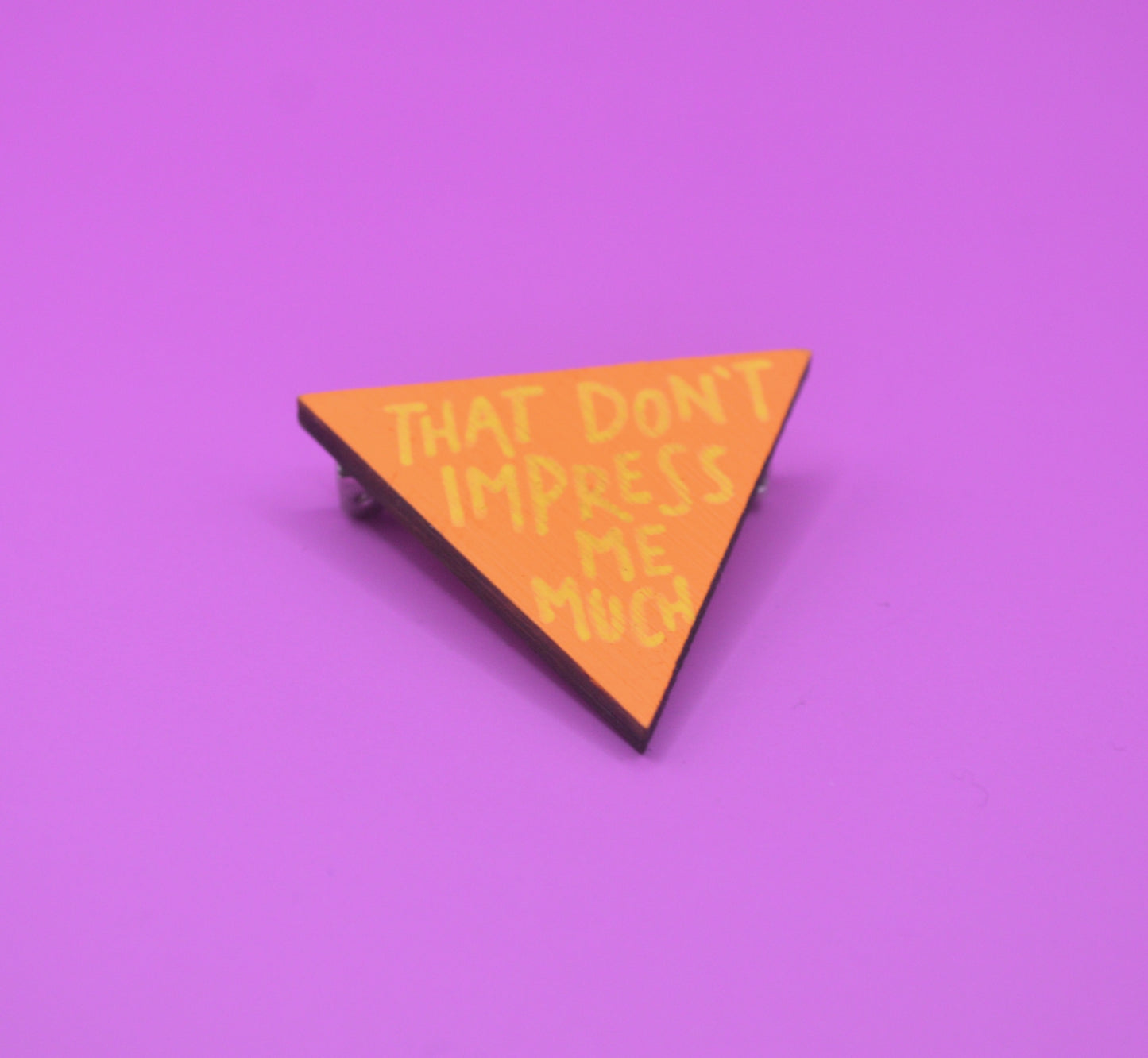 Hand Painted Wooden Pin Badge