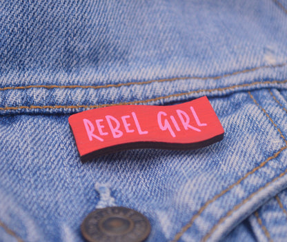 Rebel Collection - Hand Painted Wooden Pin Badge
