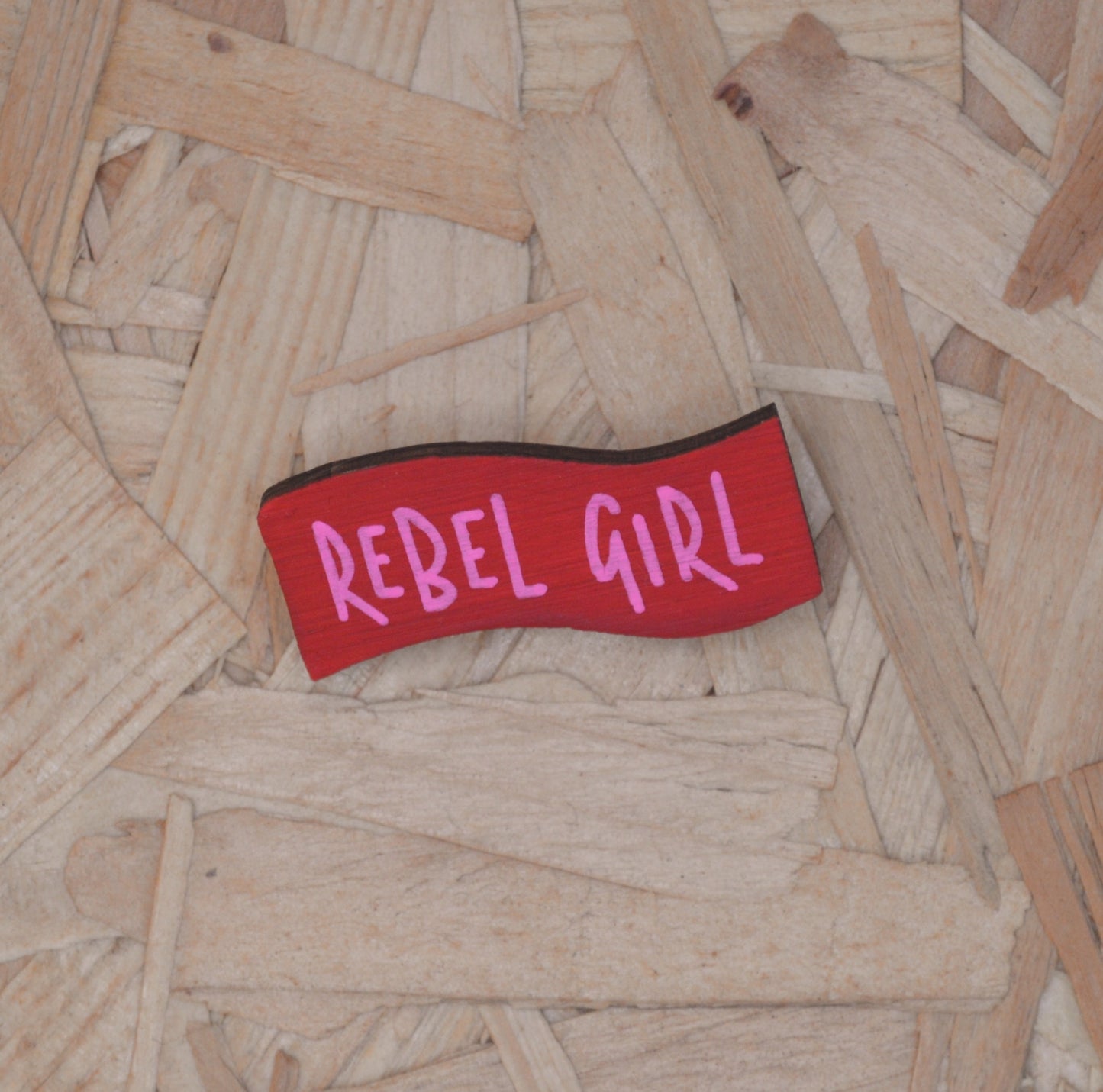 Rebel Collection - Hand Painted Wooden Pin Badge