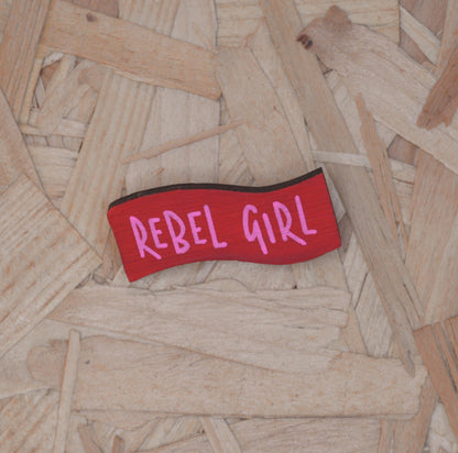 Rebel Collection - Hand Painted Wooden Pin Badge