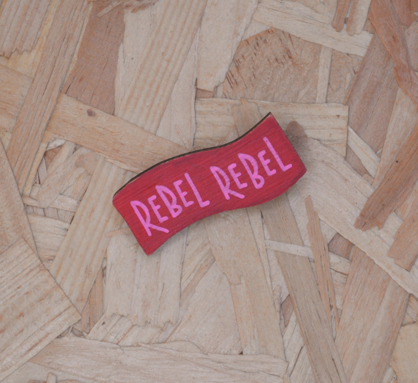 Rebel Collection - Hand Painted Wooden Pin Badge