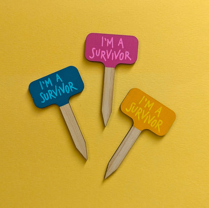 Small Hand Painted Plant Marker