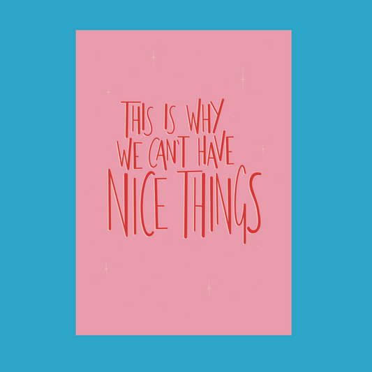 Nice Things illustrated graphic print