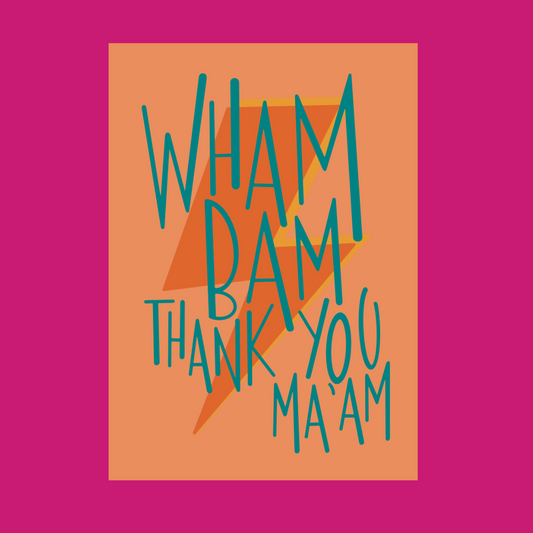 Wham Bam illustrated print in Orange