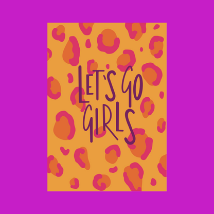 Let's Go Girls illustrated print in Yellow