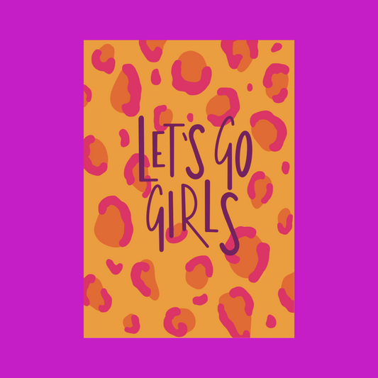 Let's Go Girls illustrated print in Yellow