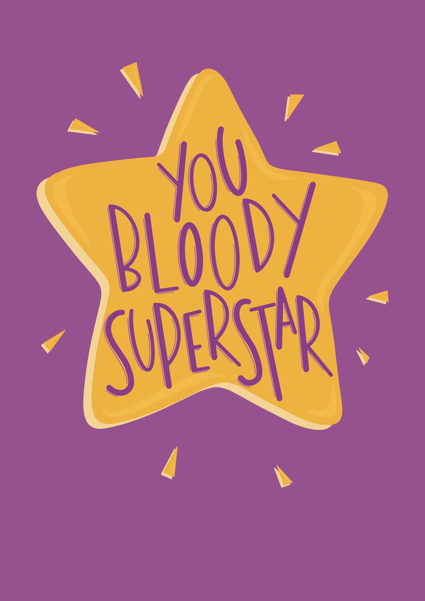 Bloody Superstar A6 greetings card image 4