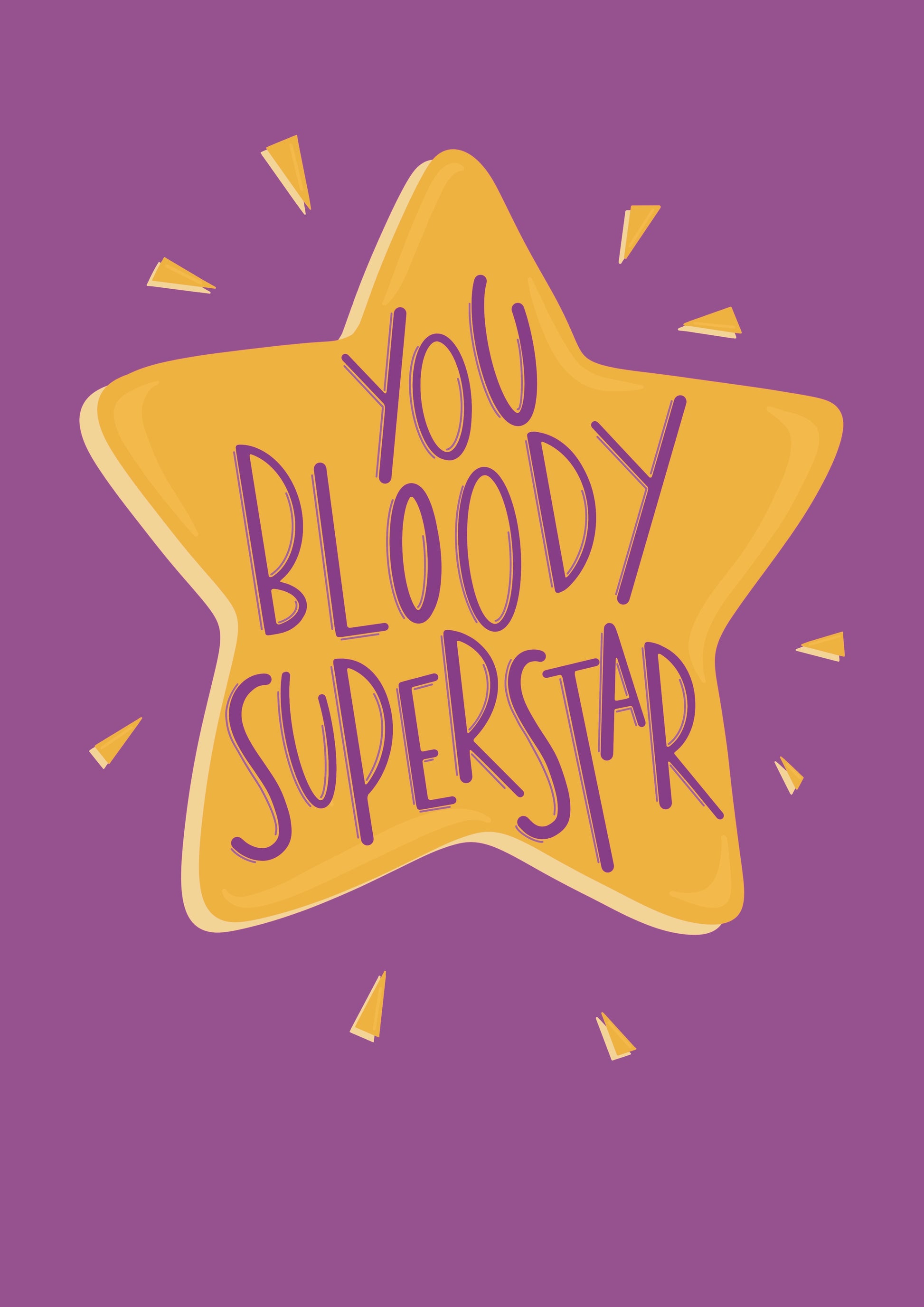 Bloody Superstar A6 greetings card image 4
