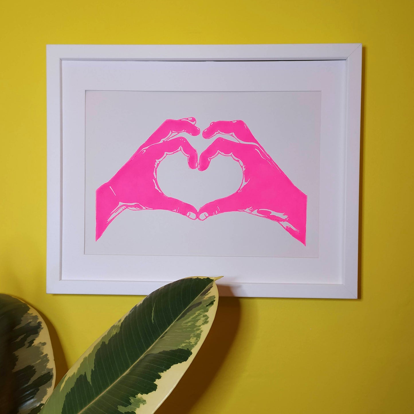 Hands of Love A4 lino print image 3