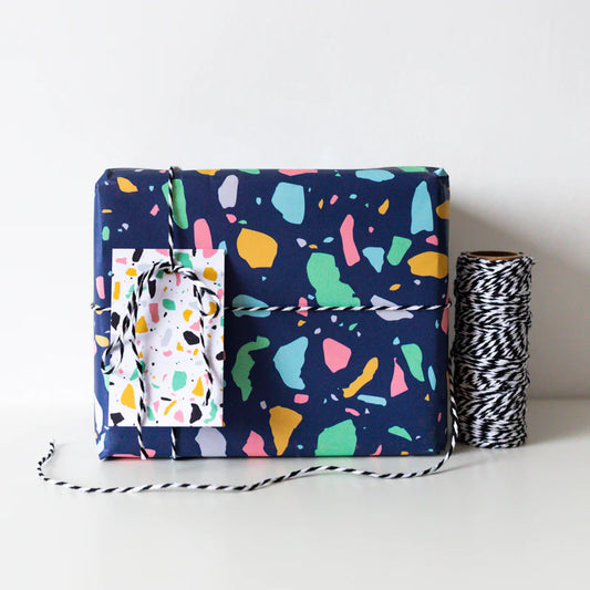 Terrazzo wrapping paper set image 0