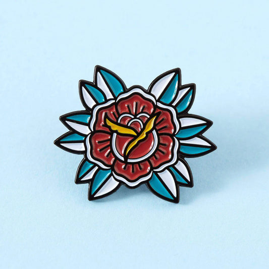Tattoo Flower enamel pin image 0