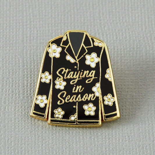 Staying In Season enamel pin image 0