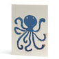 Blue Octopus greetings card image 0