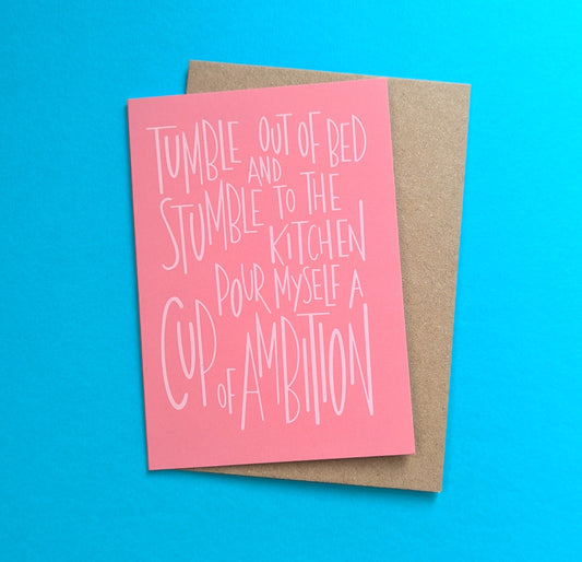 Cup of Ambition A6 greetings card image 0