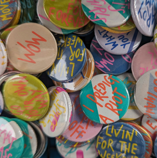 Hand Painted Button Badges Mystery Bag