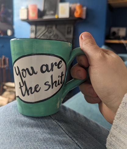 You Are The Shit hand painted ceramic mug *SAMPLE*